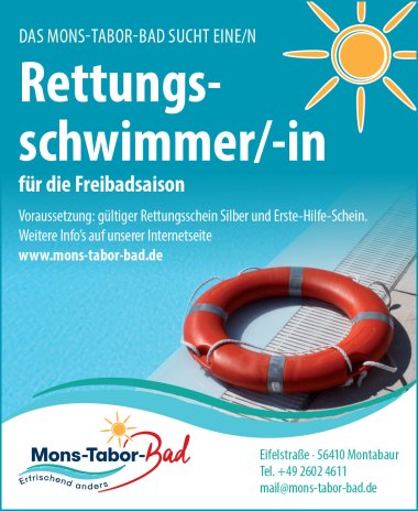 Bild zeigt Schriftzug Rettungsschwimmer gesucht